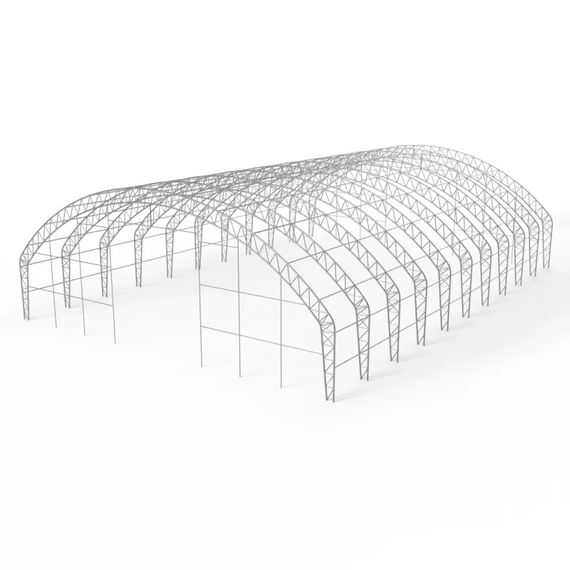 Plachtová hala se svislými bočními stěnami 21,5x30,05 m PVC 750 g/m²