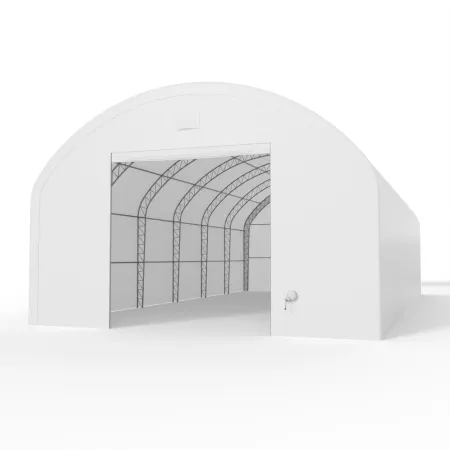 Plachtová hala se svislými bočními stěnami 9,15x12,2 m PVC 900 g/m²