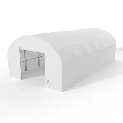 Plachtová hala se svislými bočními stěnami 9,15x18,3 m PVC 900 g/m²