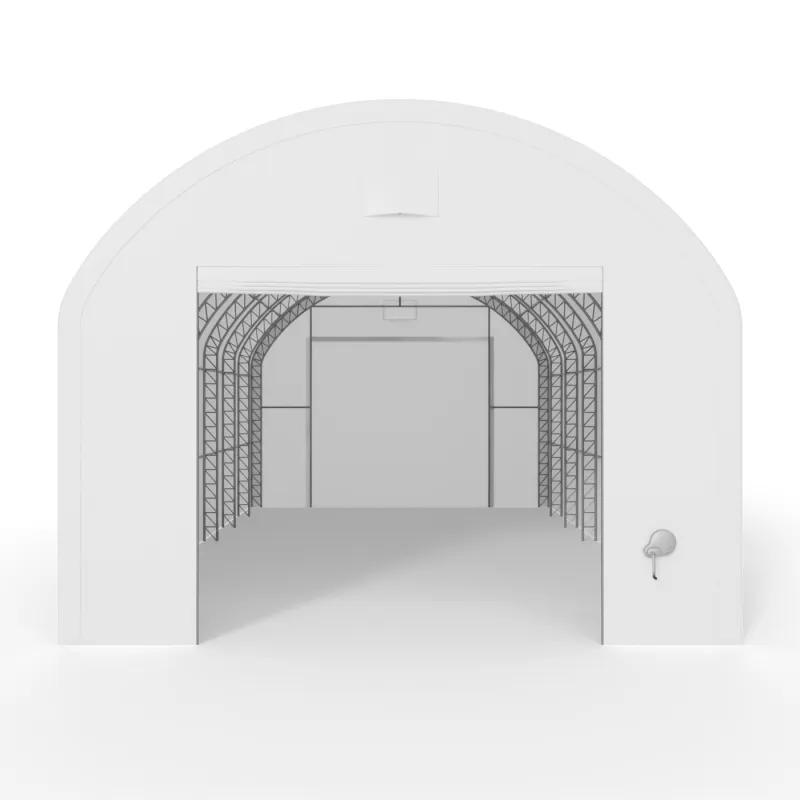 Plachtová hala se svislými bočními stěnami 6,1x23,79 m PVC 900 g/m²