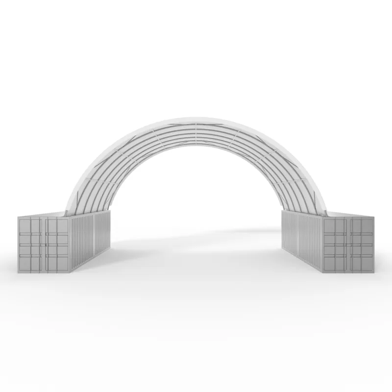 Kontejnerové zastřešení 12x12 m PVC 750 g/m²