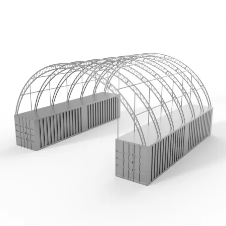 Kontejnerové zastřešení 21,35x12 m PVC 900 g/m²