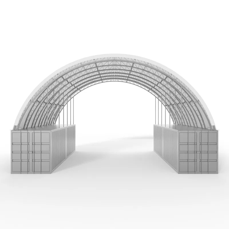 Kontejnerové zastřešení XL 18x12 m PVC 900 g/m²