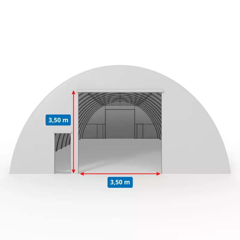 Zakřivená stanová hala 9,15x12m PVC 900g/m2