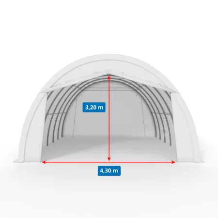 Plachtová hala 6,1x6,1 m PVC 750 g/m²