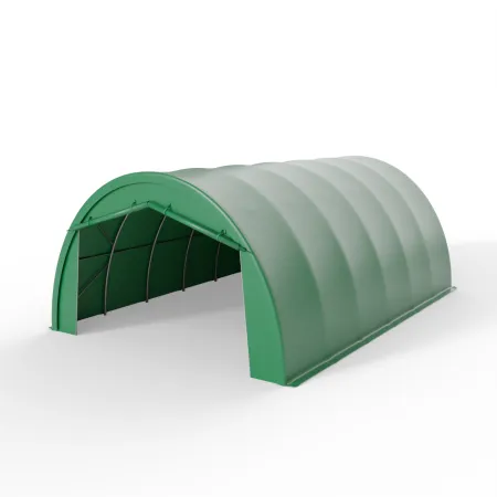 Plachtová hala 6,1x6,1 m PVC 900 g/m² v zeleném provedení
