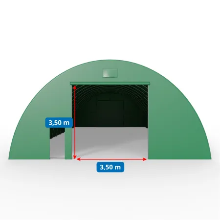 Plachtová hala 9,15x10 m PVC 900 g/m² v zeleném provedení