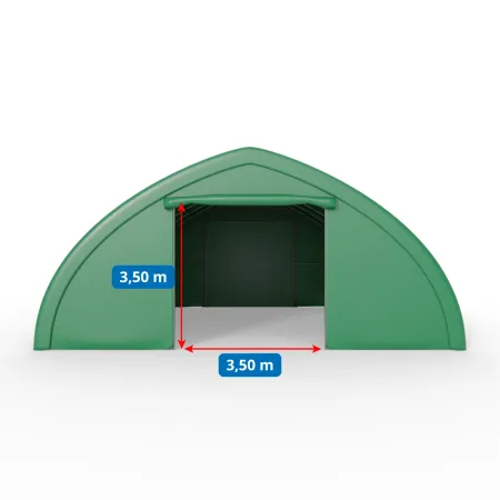 Plachtová hala 9,76x10 m PVC 750 g/m² v zeleném provedení