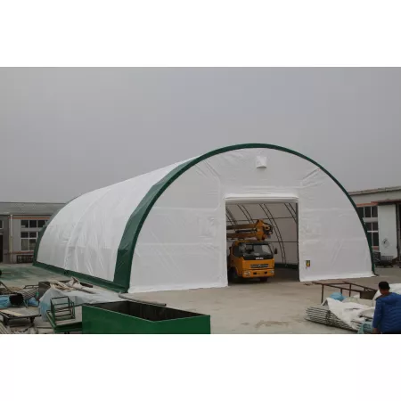 Zakřivená stanová hala 15,25x24,4 m PVC 750g/m2