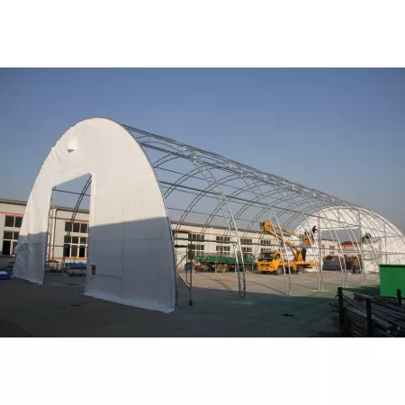 Zakřivená stanová hala 15,25x36,6m PVC 750g/m2