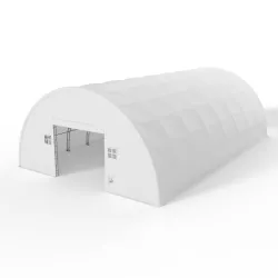 Zakřivená stanová hala 15,25x36,6m PVC 900g/m2