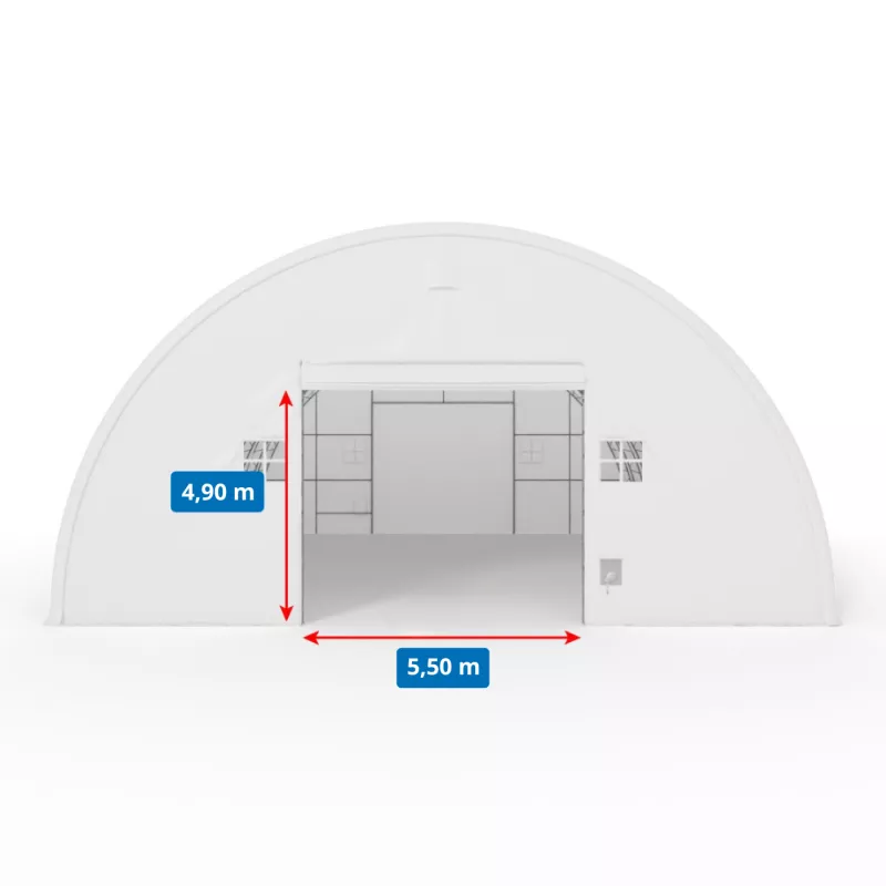 Zakřivená stanová hala 15,25x36,6m PVC 750g/m2