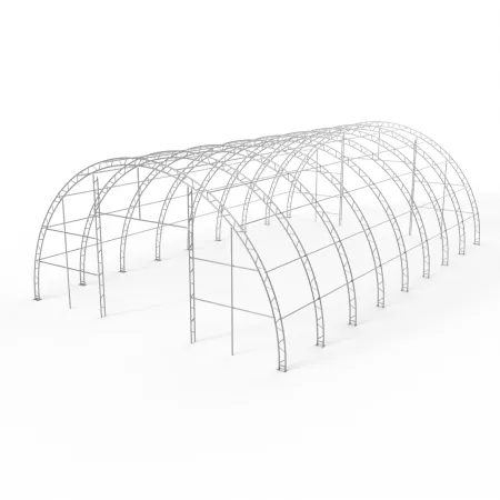 Zakřivená stanová hala 15,25x36,6m PVC 900g/m2