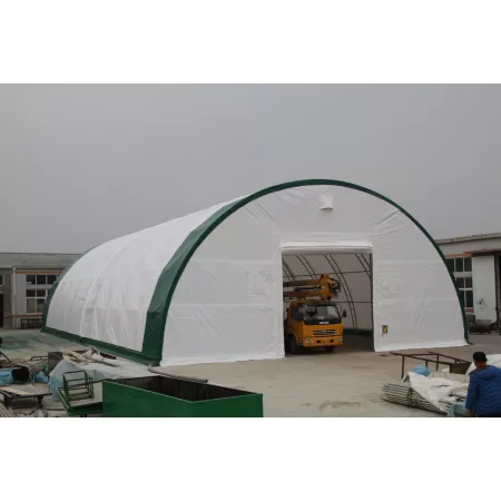 Zakřivená stanová hala 15,25x36,6m PVC 900g/m2
