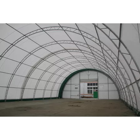 Zakřivená stanová hala 15,25x36,6m PVC 900g/m2