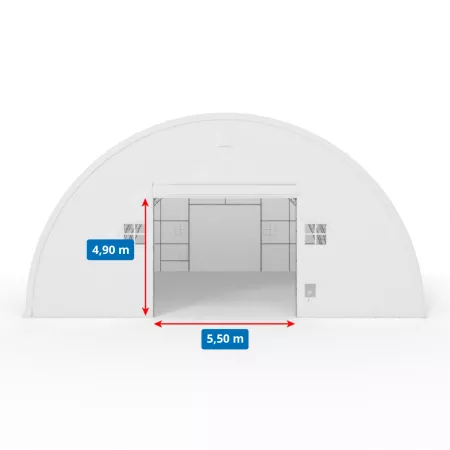 Zakřivená stanová hala 15,25x36,6m PVC 900g/m2
