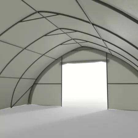 Zakřivená stanová hala 9,76x26m PVC 750g/m2