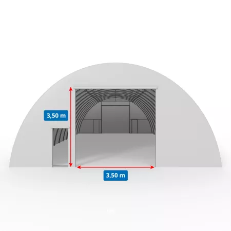 Zakřivená stanová hala 9,15x26m PVC 750g/m2