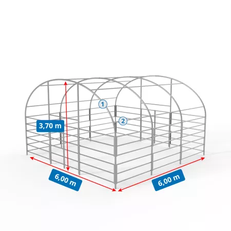 Výběh pro zvířata 6x6m PVC 750g/m2