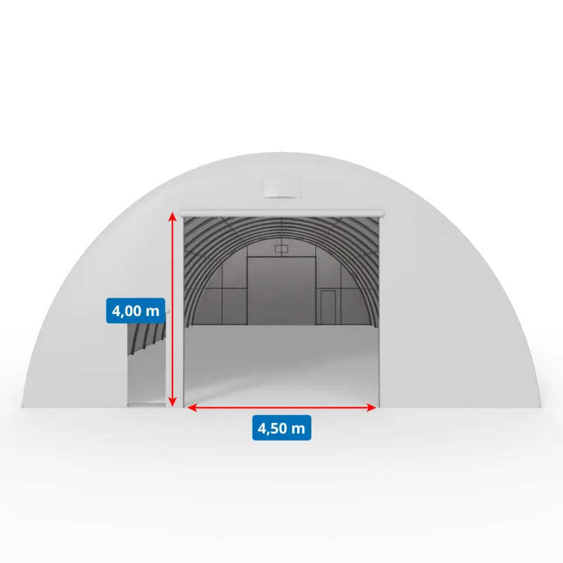 Zakřivená stanová hala 12,2x24m PVC 750g/m2