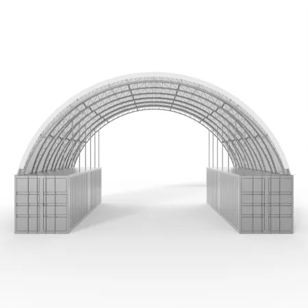 Střecha kontejneru 18x12m PVC 750g/m2