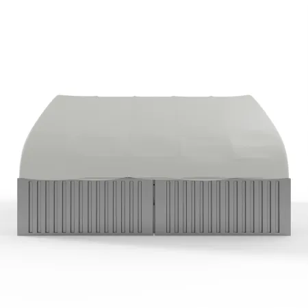 Střecha kontejneru 15,25x24m se stěnami z PVC 750g/m2