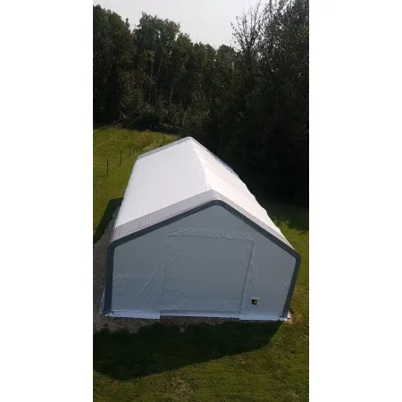 Stanová hala se sedlovou střechou 9,15x24,4 m PVC 750 g/m²